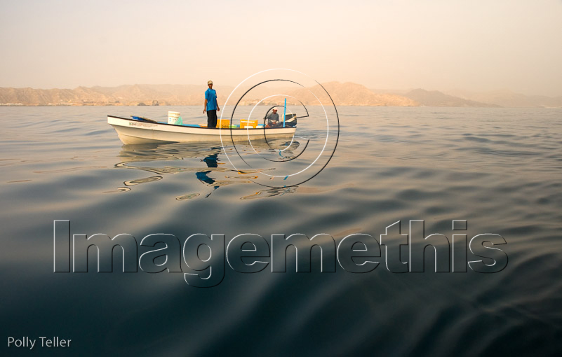Fisherman at sea landscape Muscat