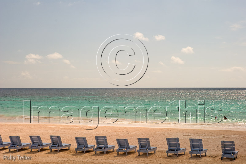 Lilac lounger line Pink Sands Beach