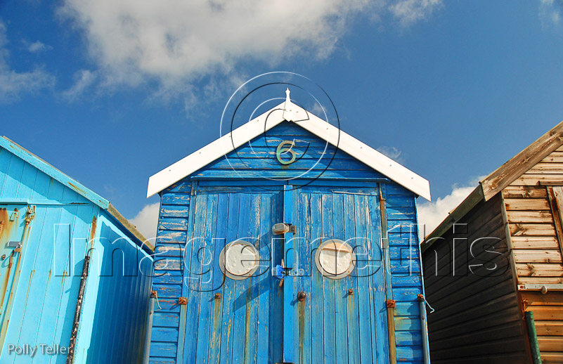 Milford on Sea blue beach huts