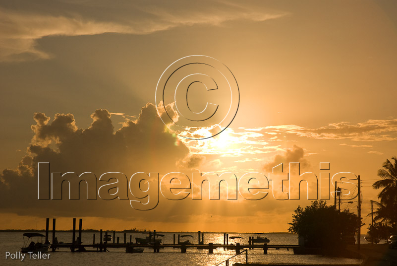 Sunset Bay Paradise Island landscape