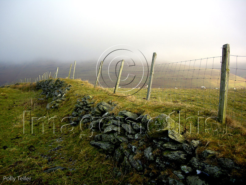 Dry stone wall & cloud