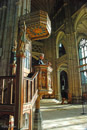 Canterbury Cathedral lady & pulpit