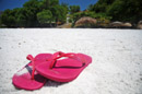 Manta Resort pink flip flops