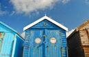 Milford on Sea blue beach huts