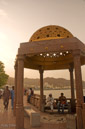 Muscat Harbour & folk at dusk