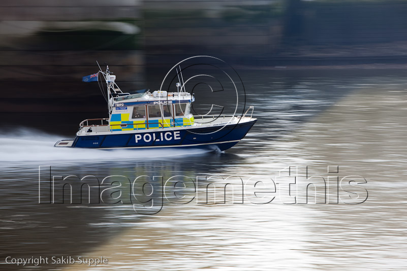 Police boat on the Thames
