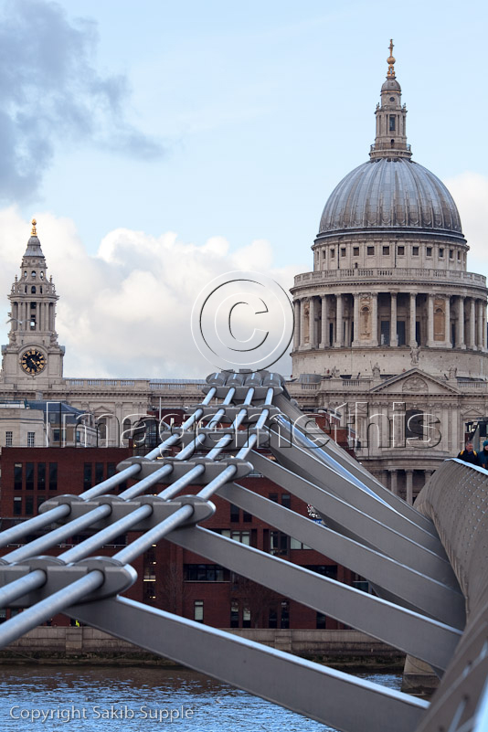 St Paul's Cathedral from the Millenium Bridge