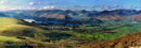 Panoramic view of Keswick nad Derwent Water from Skiddaw